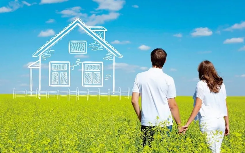 Couple looking at Imaginary House